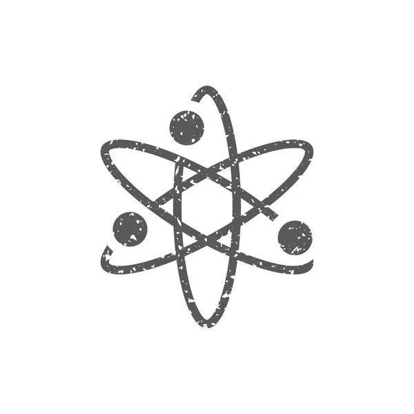 Atom Struktur Ikonen Isolerad Vit Bakgrund — Stock vektor