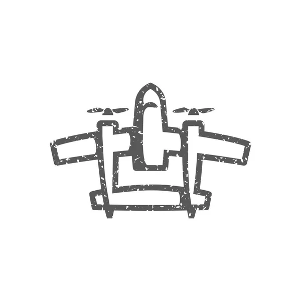 Ikona Samolotu Izolowana Białym Tle — Wektor stockowy
