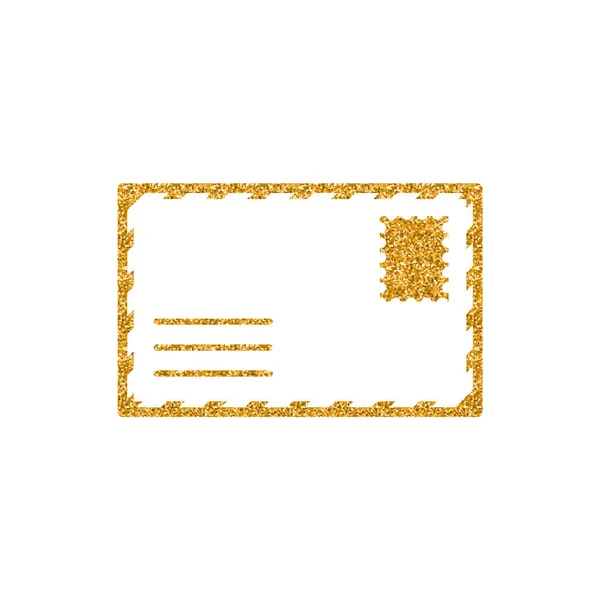 Letter Icon Gold Glitter Texture Sparkle Luxury Style Vector Illustration — Stock Vector