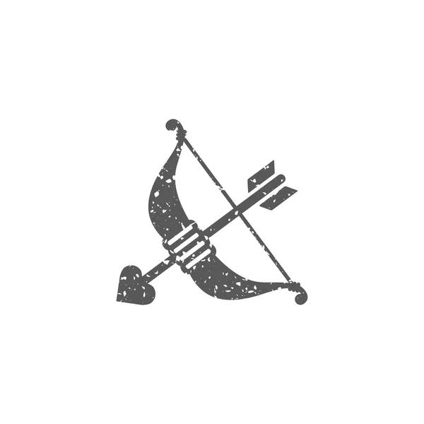 Icono Flecha Textura Grunge Ilustración Vectorial — Archivo Imágenes Vectoriales