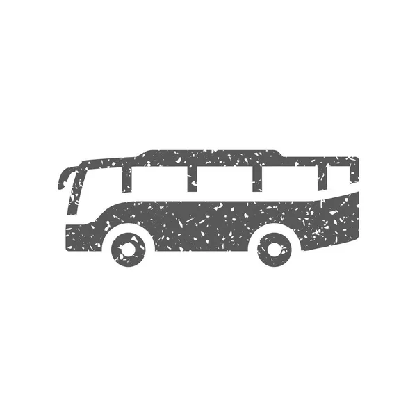 Иконка Автомобиля Гранж Текстуре Изолированы Белом Фоне — стоковый вектор