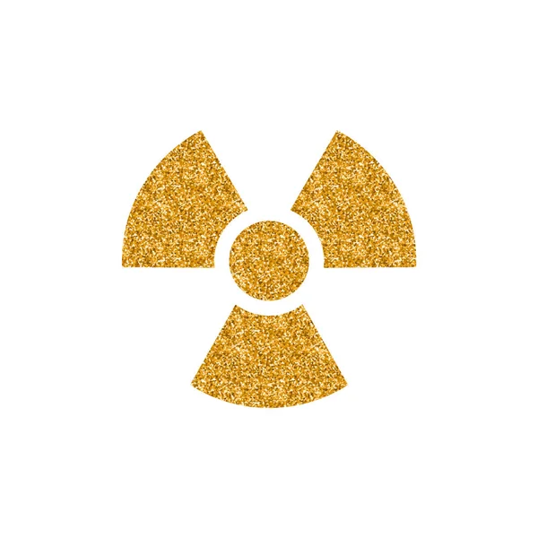 Icono Símbolo Radiactivo Aislado Sobre Fondo Blanco — Vector de stock