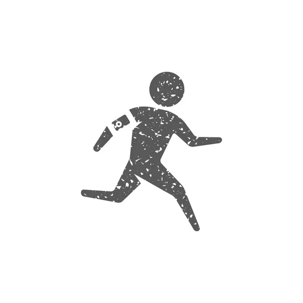 Иконка Спортсмена Белом Фоне — стоковый вектор