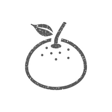 Beyaz arka plan üzerinde izole grunge doku turuncu simge