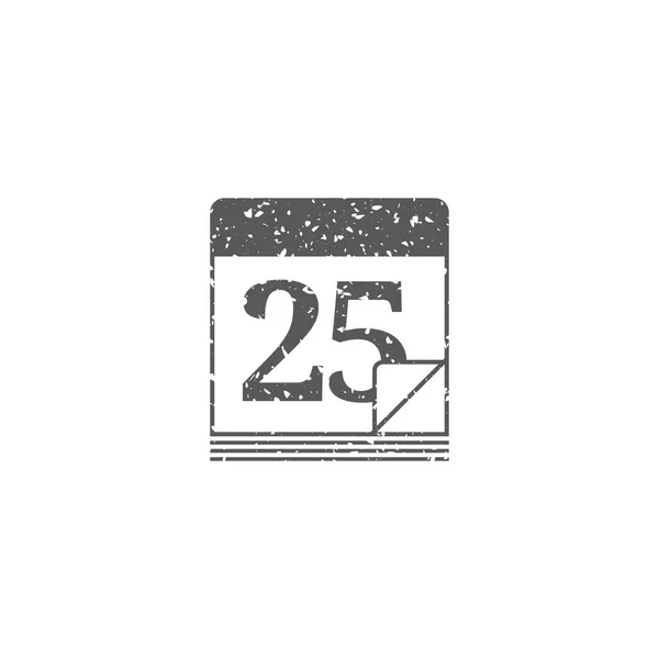 Kalender Pictogram Geïsoleerd Witte Achtergrond — Stockvector