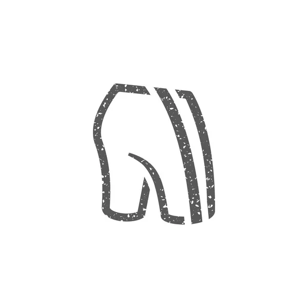白色背景下的垃圾纹理的自行车裤图标 — 图库矢量图片