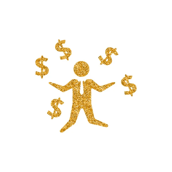 Businessman Money Icon Isolated White Background — Stock Vector