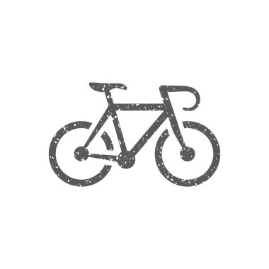 Yol bisiklet simgesini doku. Vektör çizim.