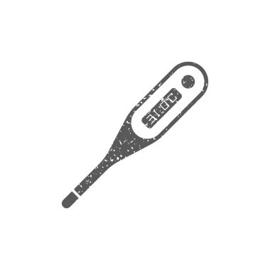 Doku termometre simgesini. Vektör çizim.