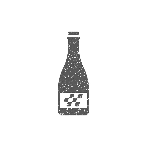Champagne Ikona Grunge Textury Vintage Styl Vektorové Ilustrace — Stockový vektor