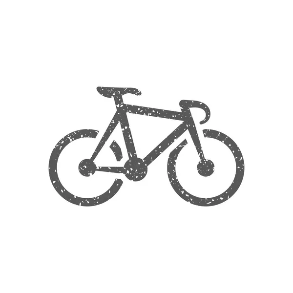 Track Bike Εικονίδιο Grunge Υφή Εικονογράφηση Διάνυσμα — Διανυσματικό Αρχείο
