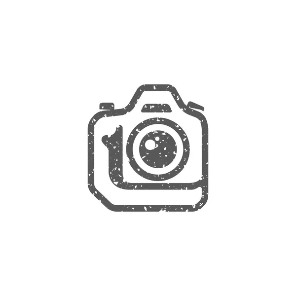Icône Caméra Texture Grunge Illustration Vectorielle — Image vectorielle