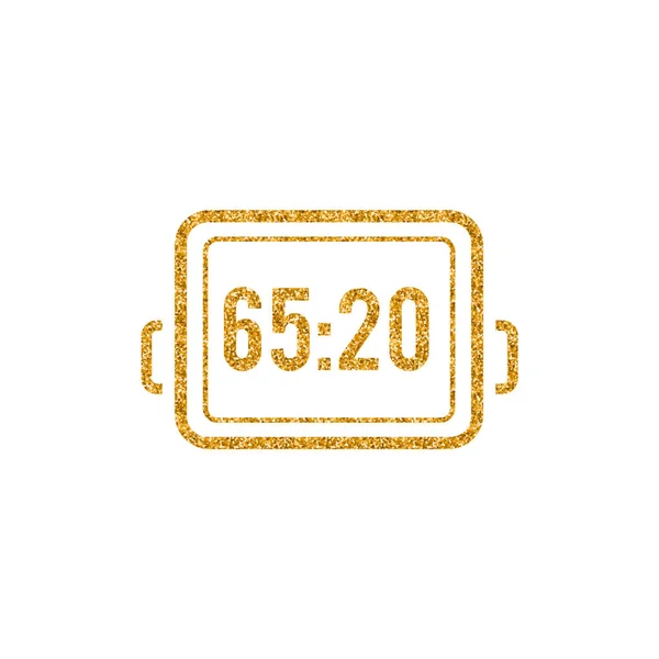 Score Board Icon Gold Glitter Texture Sparkle Luxury Style Vector — Stock Vector