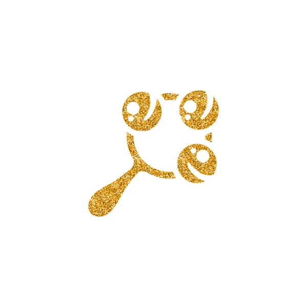 Піктограма Дитячої Іграшки Золотій Блискучій Текстурі Іскра Розкішний Стиль Векторні — стоковий вектор