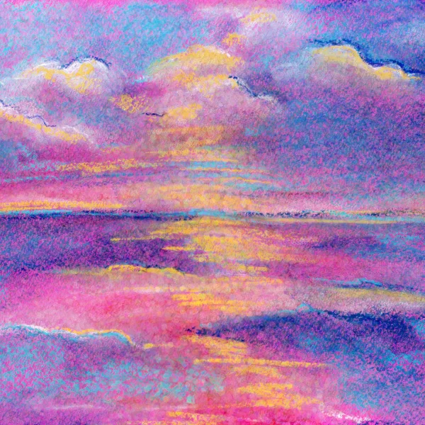 Захід Сонця Абстрактний Рожевий Пастельний Морський Фон — стокове фото