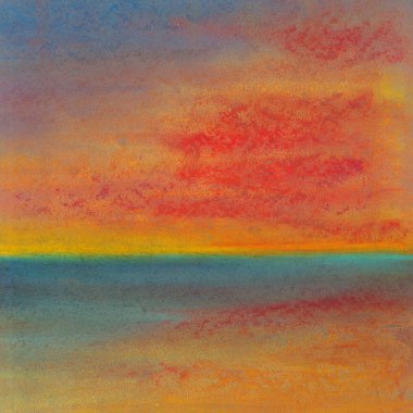 Soyut deniz manzarası. Pastel renklerin dokusu