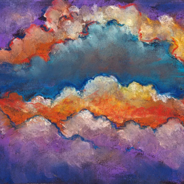 Анотація Пастельного Пейзажу Хмарою — стокове фото