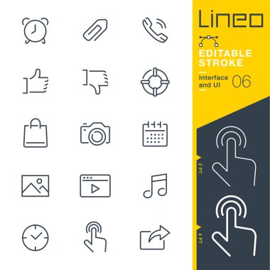 Lineo düzenlenebilir kontur - arabirimi ve Kullanıcı arabirimi satır simgeler