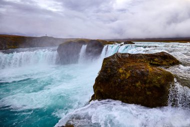 Çok beautifuk şelale Godafoss, İzlanda