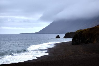 İzlanda, siyah beach Atlantik sahil