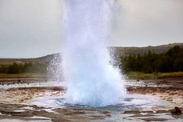 Złoty Pierścień Strokkur Gejzer Islandia — Zdjęcie stockowe