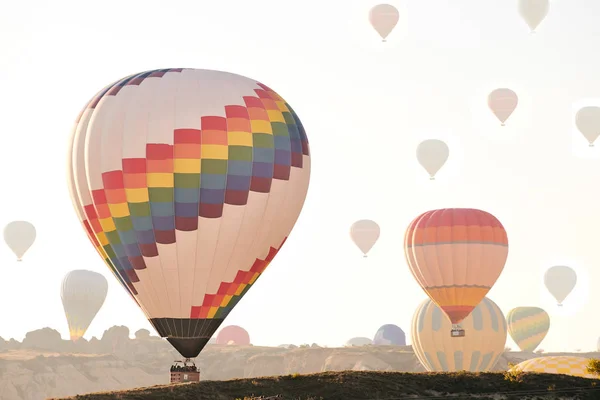 Luftballons Kappadokien Truthahn Goreme — Stockfoto