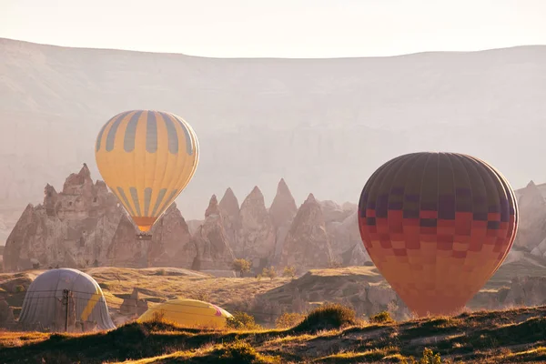 Luftballons Kappadokien Truthahn Goreme — Stockfoto