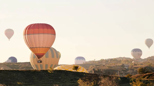 Luftballons Kappadokien Truthahn Goreme — Stockfoto