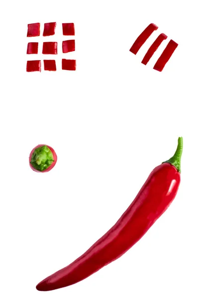 Sömlöst Mönster Med Red Hot Chili Peppers Grönsaker Abstrakt Bakgrund — Stockfoto