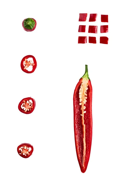 Naadloos Patroon Met Rode Hete Chili Pepers Groenten Abstracte Achtergrond — Stockfoto