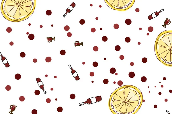 Mulled şarap arka plan - hisse senedi illüstrasyon