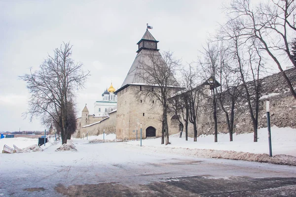 Kerk Van Pskov Rusland Januari 2019 — Stockfoto