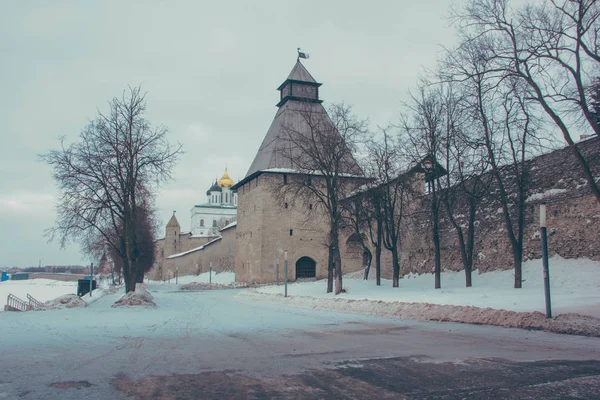 Псковская Церковь Россия Январь 2019 — стоковое фото