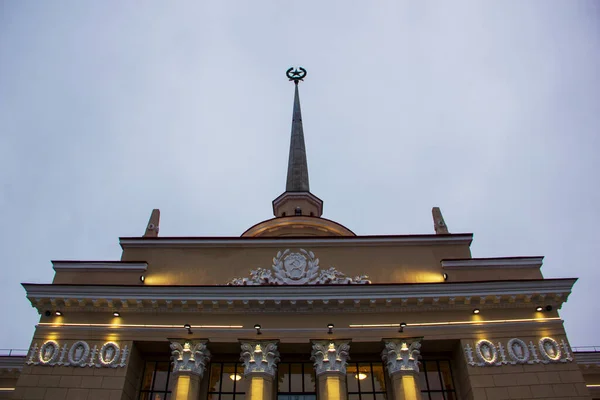 Building Station Petrozavodsk Karelia — Stock Photo, Image