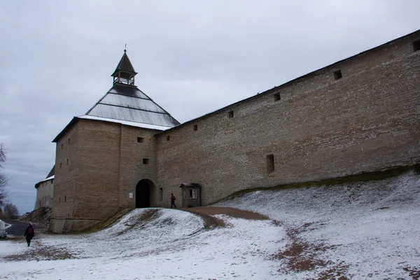 Fortaleza Staroladozhskaya Uma Fortaleza Localizada Aldeia Staraya Ladoga Cabo Ladoga — Fotografia de Stock