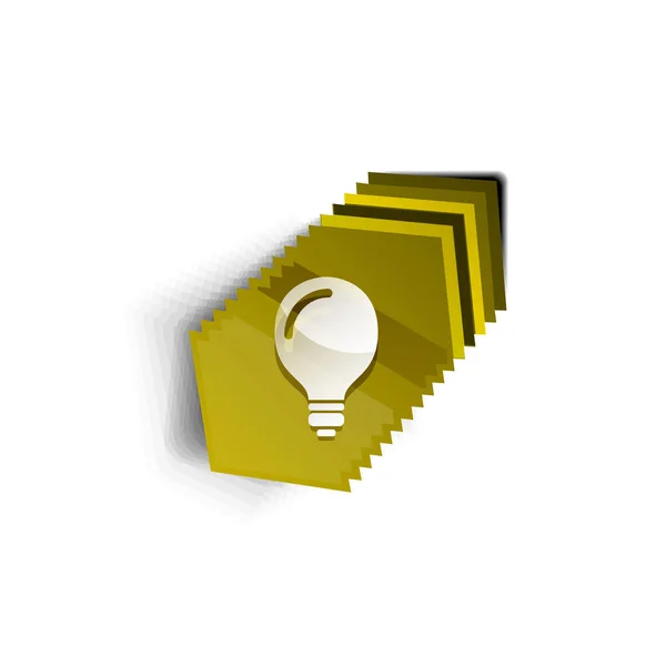 電球、新しいアイデアのコンセプト web ボタン — ストックベクタ