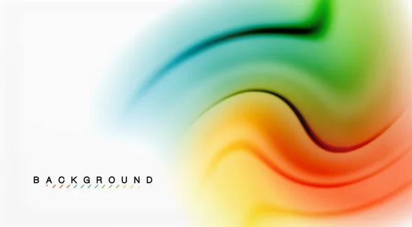 Giro fluido fluido fluyendo colores efecto de movimiento, fondo abstracto holográfico — Archivo Imágenes Vectoriales