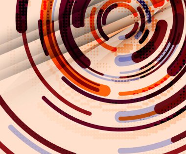 Dairesel çizgiler, daireler, geometrik arka plan