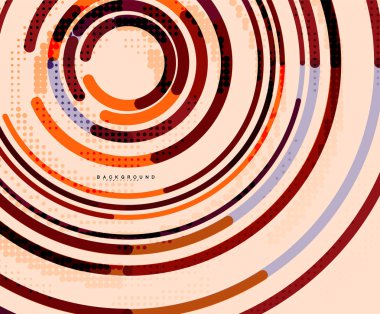 Dairesel çizgiler, daireler, geometrik arka plan