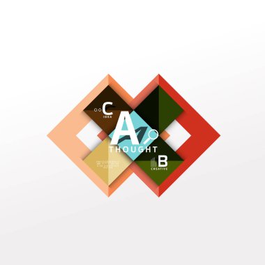 Geometrik Infographic afiş, kağıt bilgi Diyagramı Şekilleri renklendirme ile oluşturulan