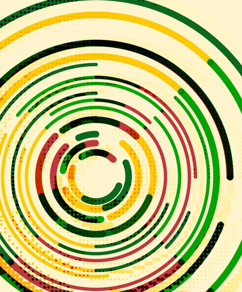 循環線、円、幾何学的な抽象的な背景 — ストックベクタ