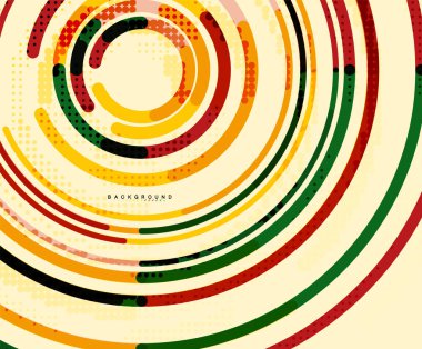 Dairesel çizgiler, daireler, geometrik arka plan