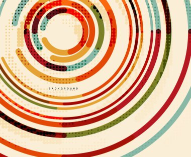 Dairesel çizgiler, daireler, geometrik arka plan