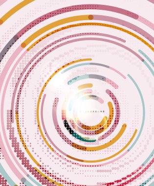 Dairesel çizgiler, daireler, geometrik arka plan