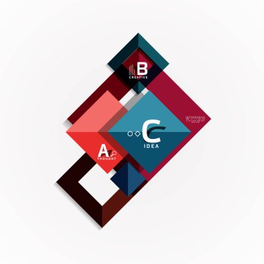 Kağıt Infographic banner şablon seçenekleriyle bir b c, infographics öğeleri