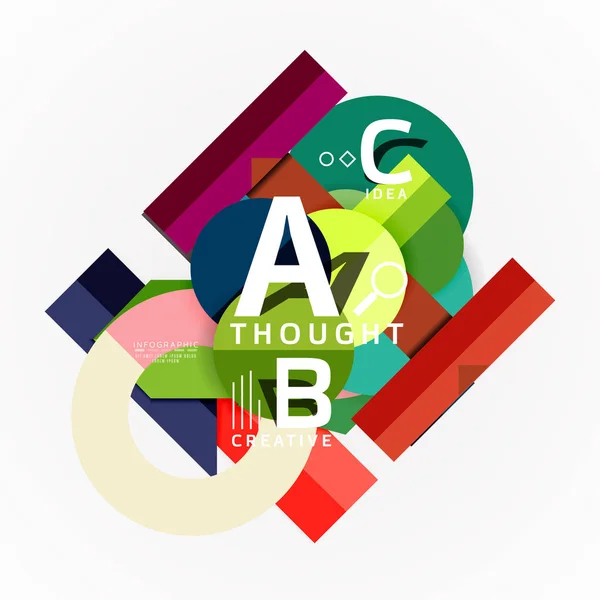 Abstrakta geometriska alternativet infographic banners, en b c steg process — Stock vektor