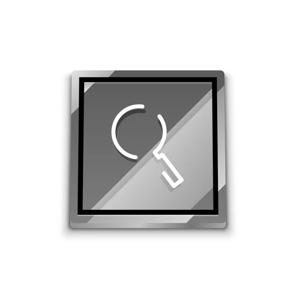 Buscar botón web de lupa, magnificar icono. Signo de lupa moderno, diseño de sitio web o aplicación móvil — Vector de stock