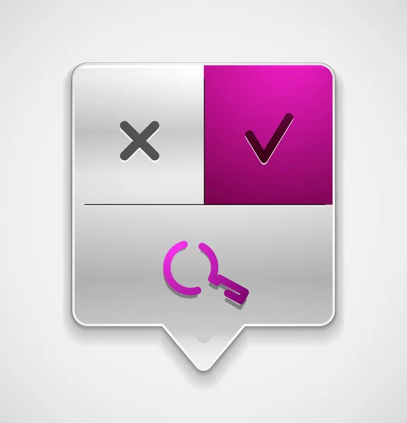 Zoek magnifyier web knop, pictogram vergroten. Moderne Vergrootglas teken, websiteontwerp of mobiele app — Stockvector