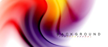 Girdap sıvısı akan renklerin hareket efekti, holografik soyut arkaplan