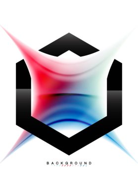 Girdap sıvısı akan renklerin hareket efekti, holografik soyut arkaplan